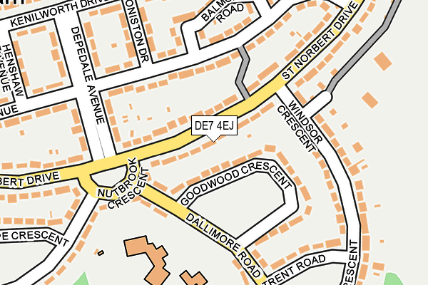 DE7 4EJ map - OS OpenMap – Local (Ordnance Survey)