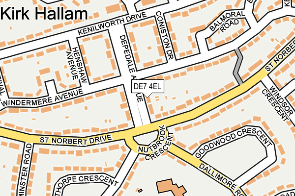 DE7 4EL map - OS OpenMap – Local (Ordnance Survey)