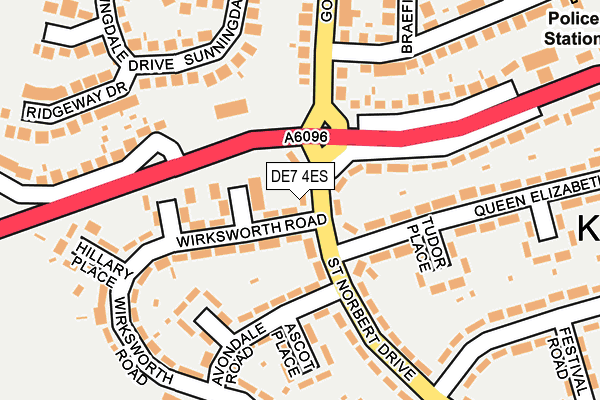 DE7 4ES map - OS OpenMap – Local (Ordnance Survey)