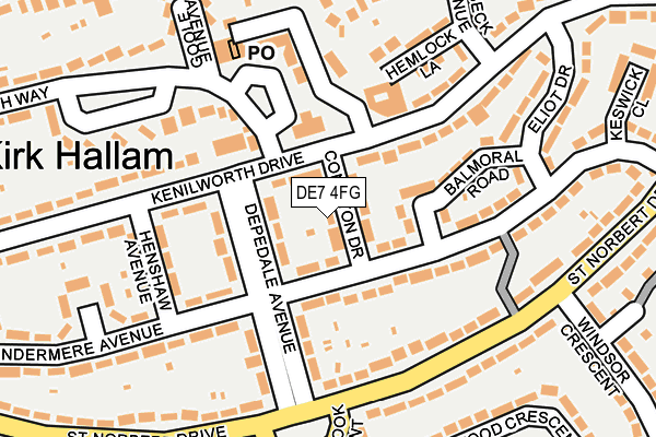 DE7 4FG map - OS OpenMap – Local (Ordnance Survey)