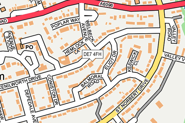 DE7 4FH map - OS OpenMap – Local (Ordnance Survey)