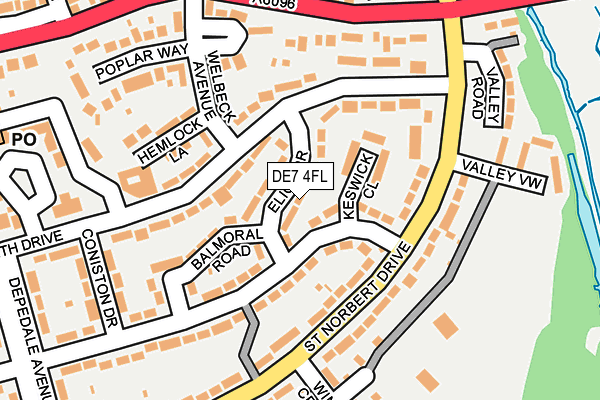 DE7 4FL map - OS OpenMap – Local (Ordnance Survey)