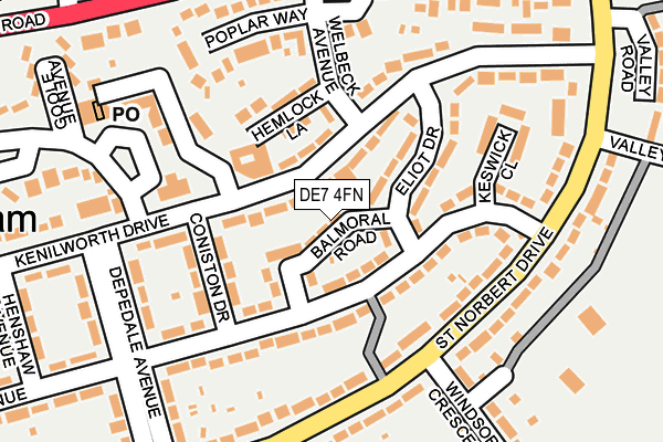 DE7 4FN map - OS OpenMap – Local (Ordnance Survey)
