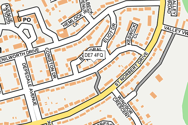 DE7 4FQ map - OS OpenMap – Local (Ordnance Survey)