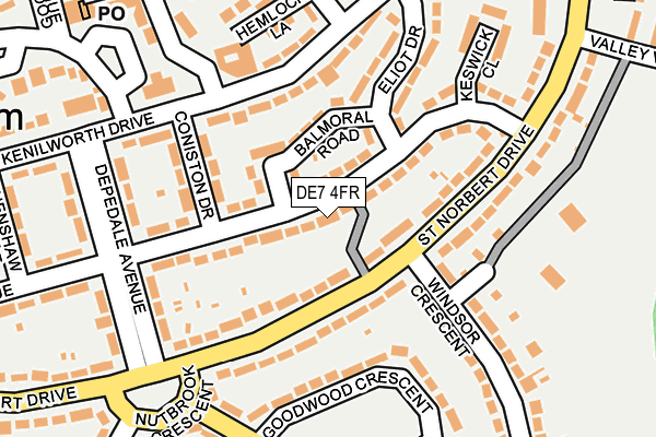 DE7 4FR map - OS OpenMap – Local (Ordnance Survey)