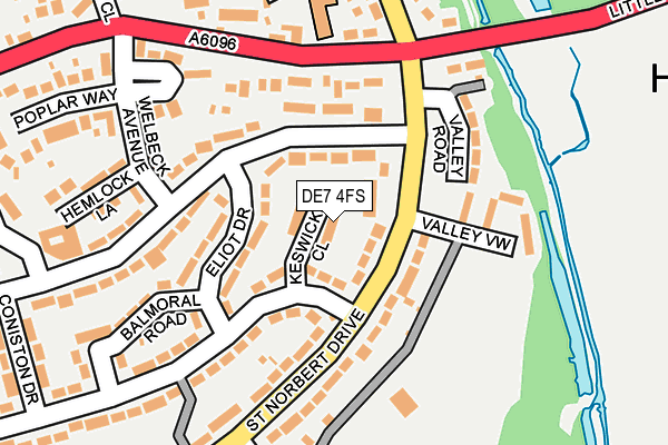 DE7 4FS map - OS OpenMap – Local (Ordnance Survey)