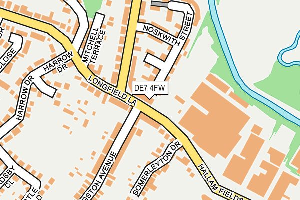 DE7 4FW map - OS OpenMap – Local (Ordnance Survey)