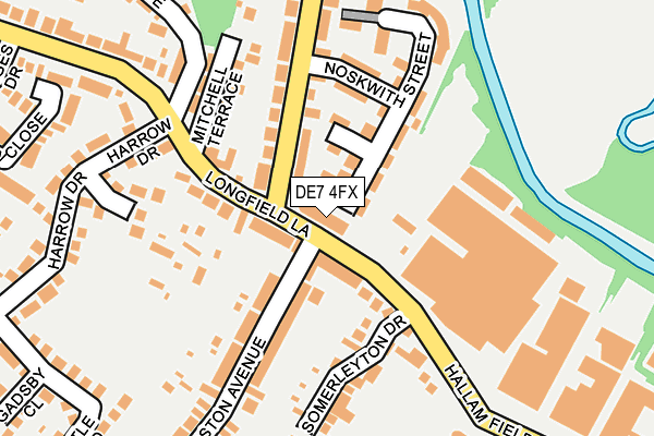 DE7 4FX map - OS OpenMap – Local (Ordnance Survey)
