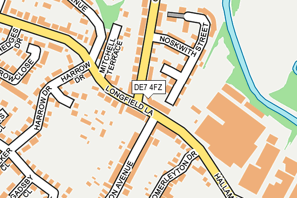 DE7 4FZ map - OS OpenMap – Local (Ordnance Survey)