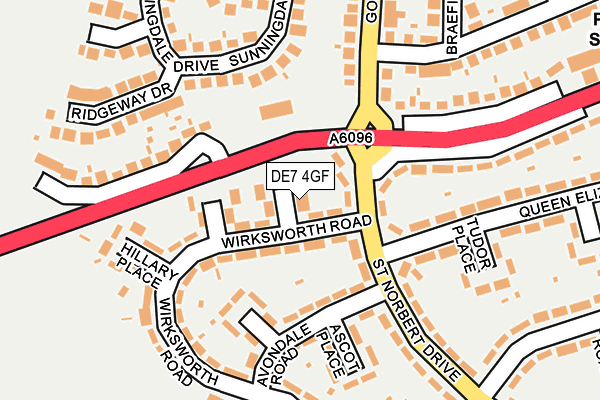 DE7 4GF map - OS OpenMap – Local (Ordnance Survey)