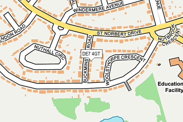 DE7 4GT map - OS OpenMap – Local (Ordnance Survey)
