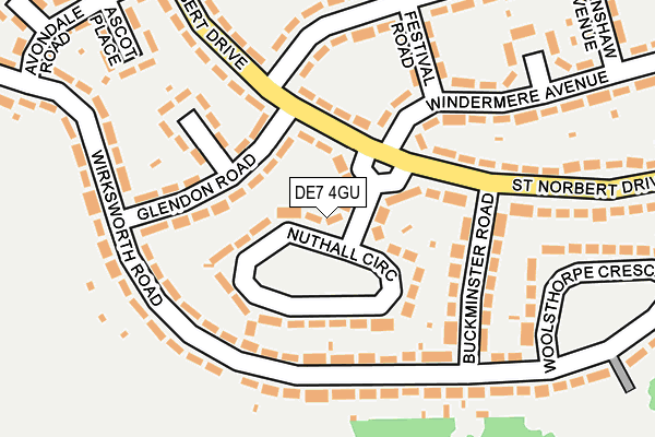 DE7 4GU map - OS OpenMap – Local (Ordnance Survey)