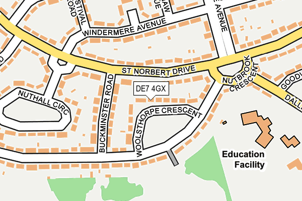 DE7 4GX map - OS OpenMap – Local (Ordnance Survey)