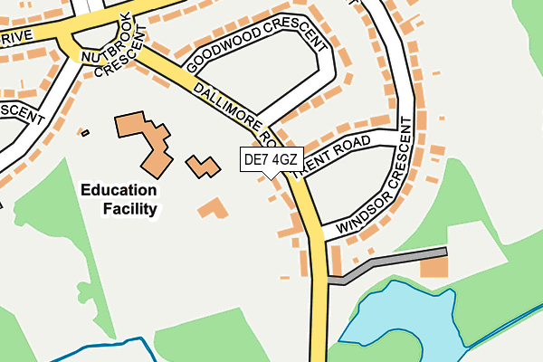DE7 4GZ map - OS OpenMap – Local (Ordnance Survey)