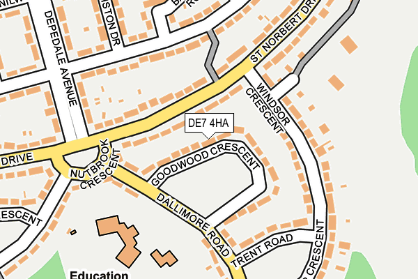 DE7 4HA map - OS OpenMap – Local (Ordnance Survey)