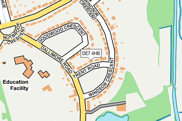 DE7 4HB map - OS OpenMap – Local (Ordnance Survey)