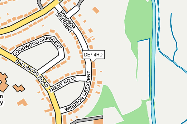 DE7 4HD map - OS OpenMap – Local (Ordnance Survey)