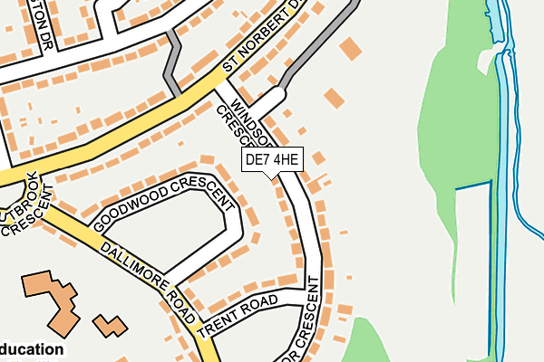 DE7 4HE map - OS OpenMap – Local (Ordnance Survey)