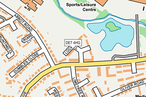 DE7 4HG map - OS OpenMap – Local (Ordnance Survey)