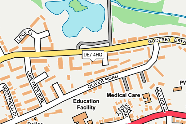 DE7 4HQ map - OS OpenMap – Local (Ordnance Survey)