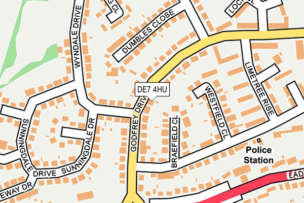 DE7 4HU map - OS OpenMap – Local (Ordnance Survey)