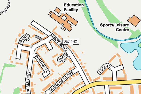 DE7 4HX map - OS OpenMap – Local (Ordnance Survey)