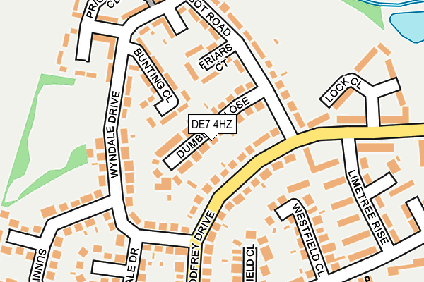 DE7 4HZ map - OS OpenMap – Local (Ordnance Survey)