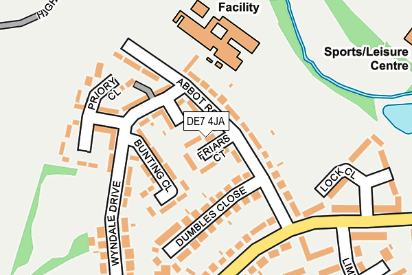 DE7 4JA map - OS OpenMap – Local (Ordnance Survey)