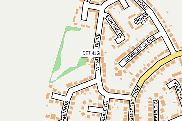 DE7 4JG map - OS OpenMap – Local (Ordnance Survey)