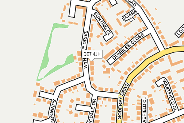 DE7 4JH map - OS OpenMap – Local (Ordnance Survey)