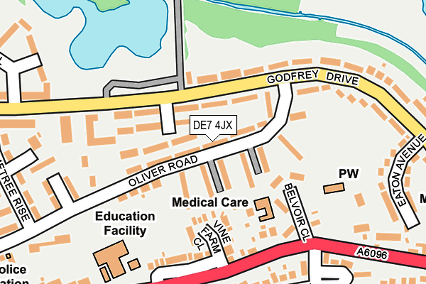 DE7 4JX map - OS OpenMap – Local (Ordnance Survey)