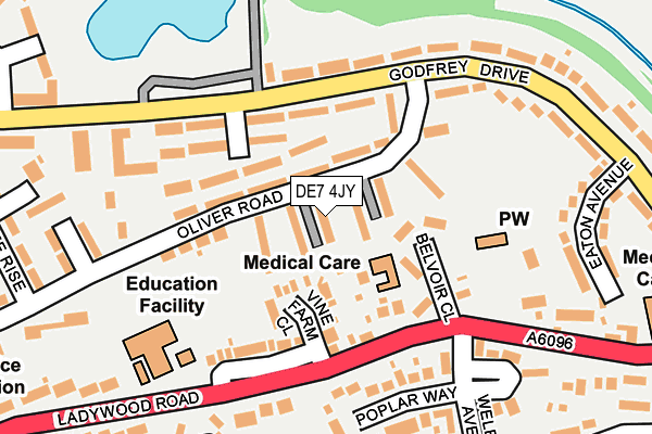 DE7 4JY map - OS OpenMap – Local (Ordnance Survey)