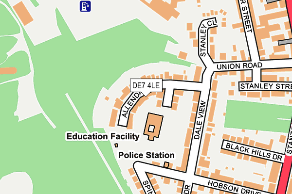 DE7 4LE map - OS OpenMap – Local (Ordnance Survey)