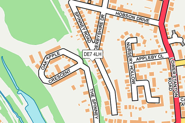 DE7 4LH map - OS OpenMap – Local (Ordnance Survey)
