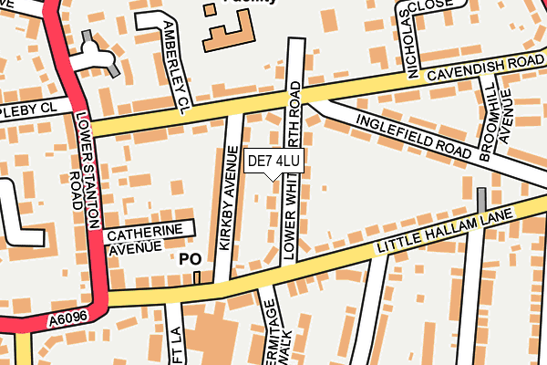 DE7 4LU map - OS OpenMap – Local (Ordnance Survey)