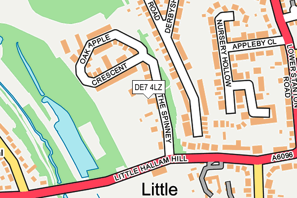 DE7 4LZ map - OS OpenMap – Local (Ordnance Survey)