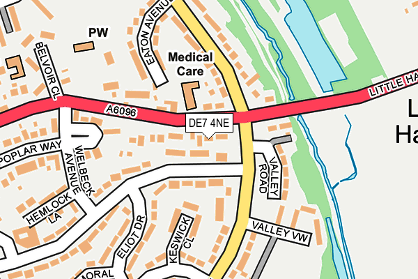 DE7 4NE map - OS OpenMap – Local (Ordnance Survey)