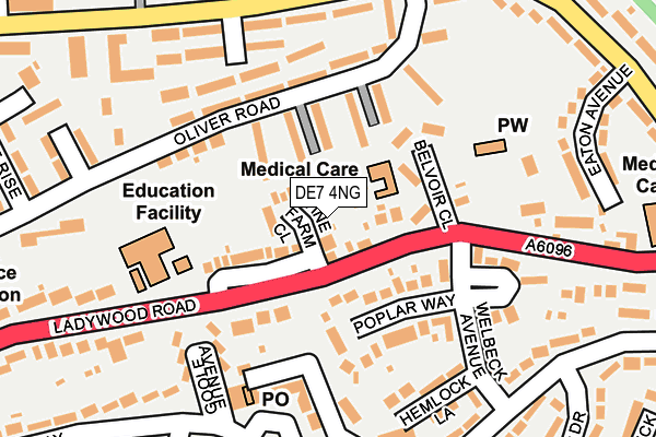 DE7 4NG map - OS OpenMap – Local (Ordnance Survey)