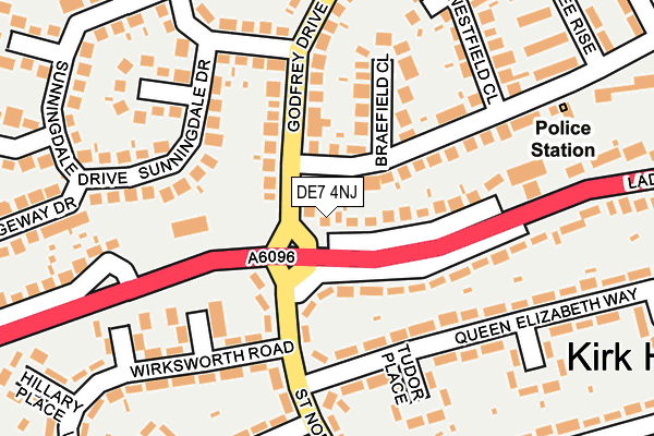 DE7 4NJ map - OS OpenMap – Local (Ordnance Survey)