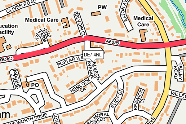 DE7 4NL map - OS OpenMap – Local (Ordnance Survey)