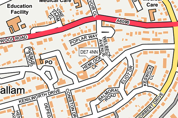 DE7 4NN map - OS OpenMap – Local (Ordnance Survey)