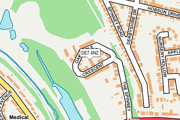 DE7 4NZ map - OS OpenMap – Local (Ordnance Survey)