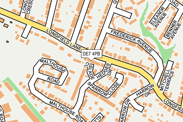 DE7 4PB map - OS OpenMap – Local (Ordnance Survey)