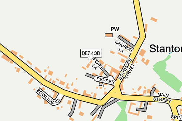 DE7 4QD map - OS OpenMap – Local (Ordnance Survey)