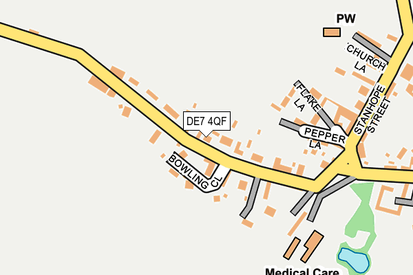 DE7 4QF map - OS OpenMap – Local (Ordnance Survey)