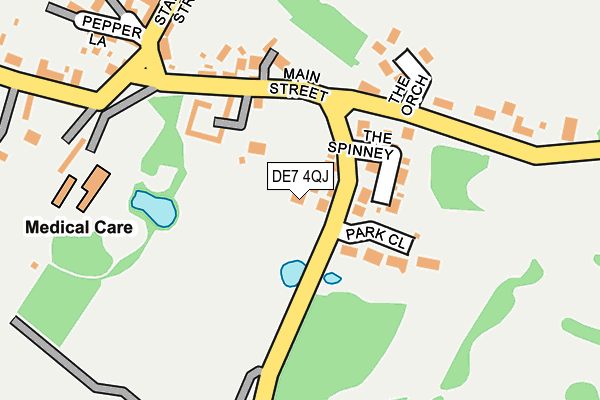 DE7 4QJ map - OS OpenMap – Local (Ordnance Survey)