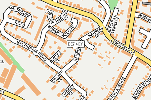 DE7 4QY map - OS OpenMap – Local (Ordnance Survey)