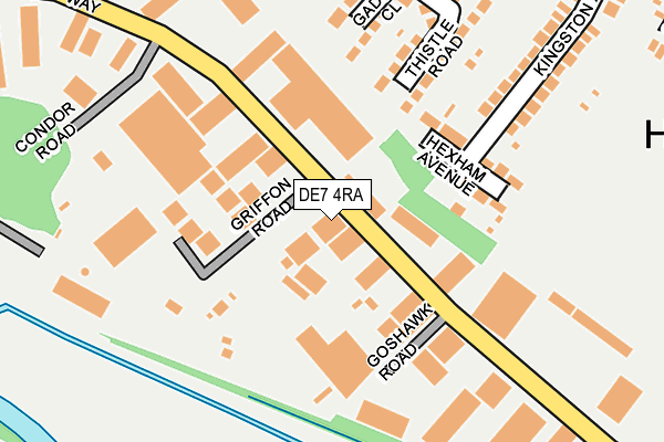 DE7 4RA map - OS OpenMap – Local (Ordnance Survey)