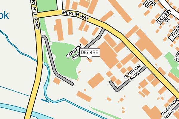 DE7 4RE map - OS OpenMap – Local (Ordnance Survey)