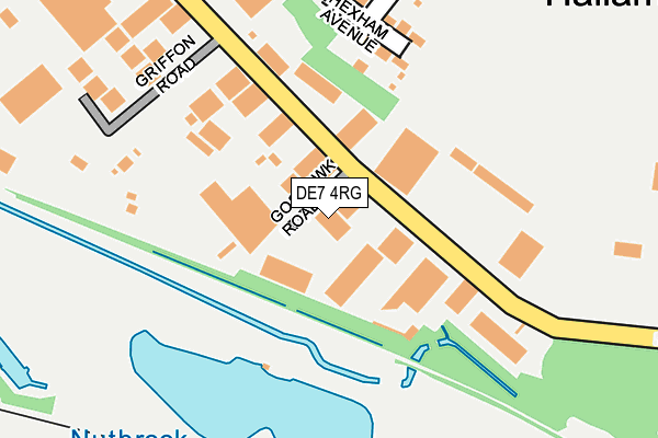 DE7 4RG map - OS OpenMap – Local (Ordnance Survey)